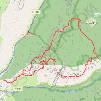Les corniches de la Jonte et du Tarn GPS track, route, trail