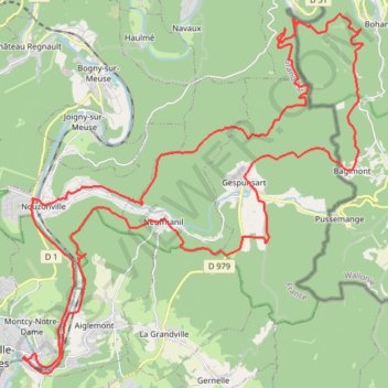 Bagimont et Les Dolimarts GPS track, route, trail