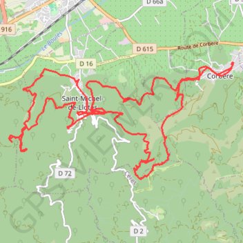 Boucle à Corbère GPS track, route, trail