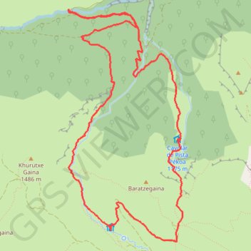Cayolar d'Ardanepekoa - Ardane Gaïnekoa - Cayolar de Pista Pékoa GPS track, route, trail