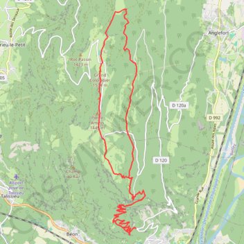 B-Culoz-Gd Colombier 25Km GPS track, route, trail