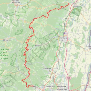 TMV® Traversée du Massif des Vosges à VTT - Châtenois - Thann GPS track, route, trail