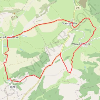 De Saint-Pierremont à Vaux-en-Dieulet GPS track, route, trail