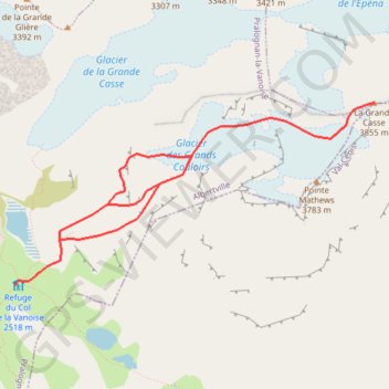 Grande Casse GPS track, route, trail
