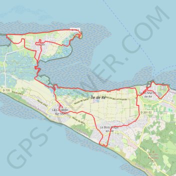 Les 4 points cardinaux - La Couarde-sur-Mer GPS track, route, trail