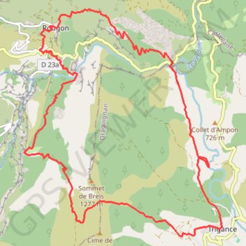 Rougon rougon par rancoumas et trigance GPS track, route, trail