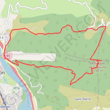 Rocher de la Baume par le trou de l'Argent GPS track, route, trail