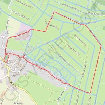 Marche au VANNEAU (Marais poitevin) GPS track, route, trail