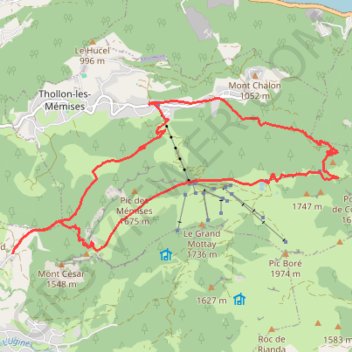 Le tour de Mémises - Col de Creusaz GPS track, route, trail