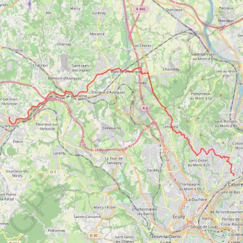 Lyon L'Arbresle GPS track, route, trail