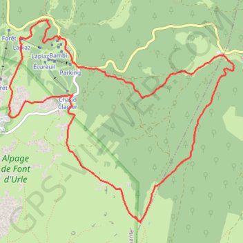 Font d'Urle (Drôme) GPS track, route, trail
