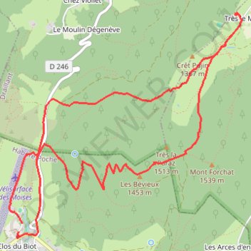 Mont Forchat GPS track, route, trail