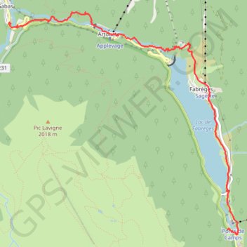 GR 108A de Pont de Camps à Gabas - Entretien balisage GPS track, route, trail