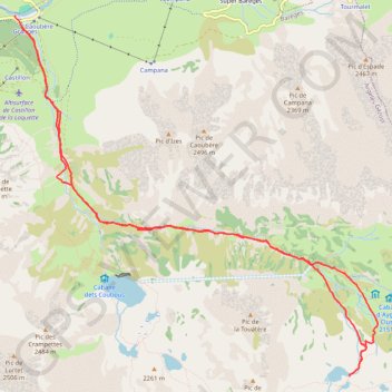 Lac de Madamète GPS track, route, trail
