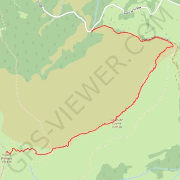 Le liset de Hount Blanque GPS track, route, trail