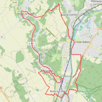 Valmondois - Parmain - Nesles-la-Vallée GPS track, route, trail