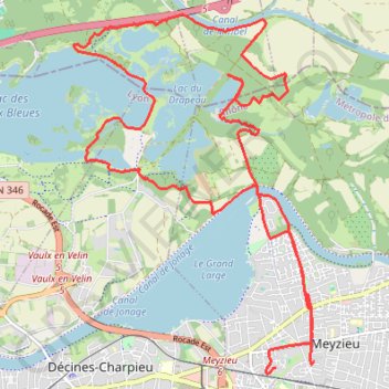 Miribel GPS track, route, trail