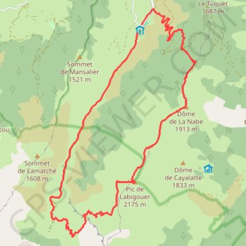 Pic de Labigouer GPS track, route, trail