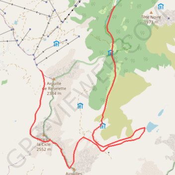 Randonnée à ski Col du chasseur ou col de la cicle vallée des contamines Montjoie GPS track, route, trail