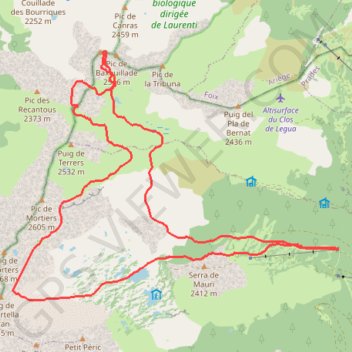 Grande Porteille - Baxouillade GPS track, route, trail