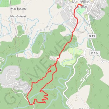 La Tour Bel Oeil au départ de Maureillas GPS track, route, trail