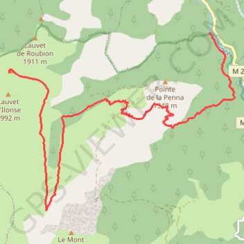 MTB Roubion Tinée GPS track, route, trail