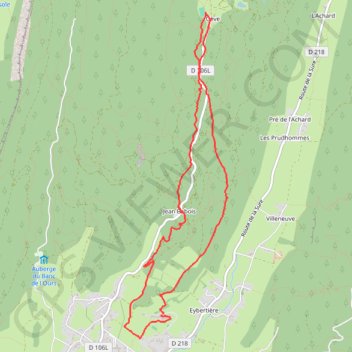 La forêt de Gève et des Sabots GPS track, route, trail