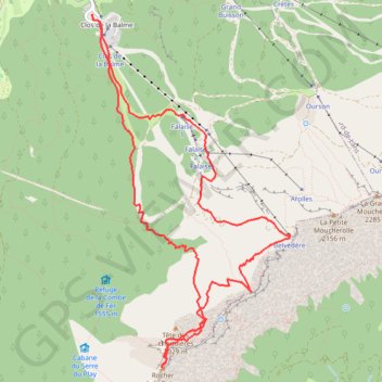 Tête des Chaudières GPS track, route, trail