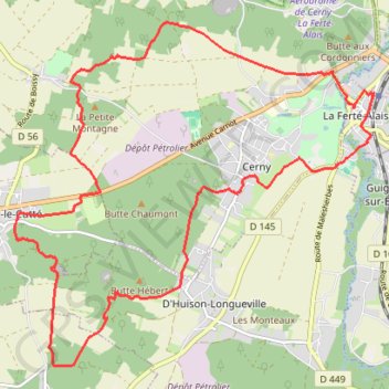 La Ferté-Alais, circuit de Cerny GPS track, route, trail