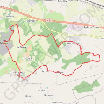 Kermouchart-boucle GPS track, route, trail