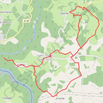 Marchez dans les pas du Diable - Saint-Julien-Près-Bort - Pays de Haute Corrèze GPS track, route, trail