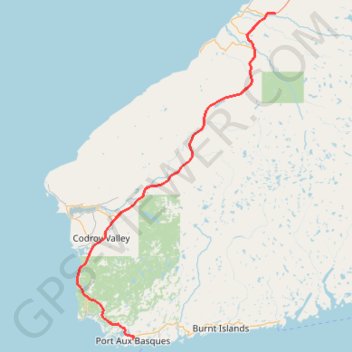 Port-aux-Basques - Robinson's Junction GPS track, route, trail