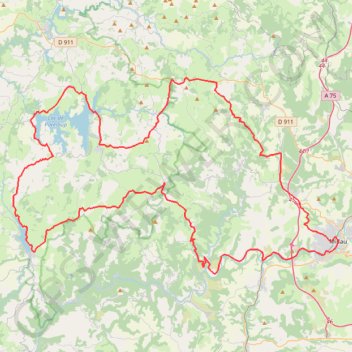 Les lacs du Lévezou GPS track, route, trail