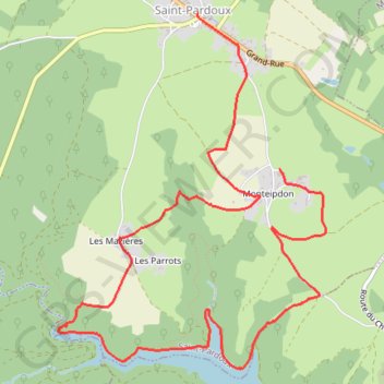 Le Barrage de la Sep - Saint-Pardoux GPS track, route, trail