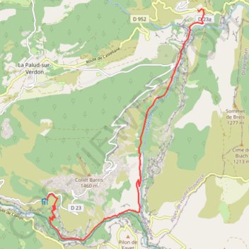 Verdon - Sentier Martel GPS track, route, trail