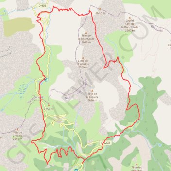 Col de la Boucharde GPS track, route, trail