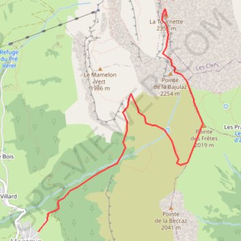La Tournette à partir de Montmins GPS track, route, trail