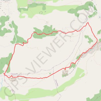 Plateau deter Caussols et Haut Montet GPS track, route, trail