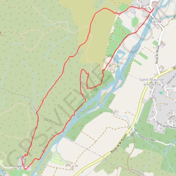 Lanas - Servieres GPS track, route, trail