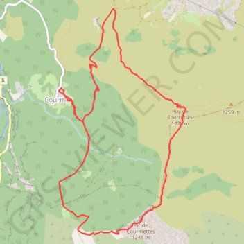 Pic de Courmettes & Puy de Tourette GPS track, route, trail
