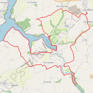 Pouldouran - Route des routoirs GPS track, route, trail