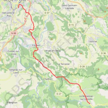 Chemin de Saint Régis Etape 1 GPS track, route, trail