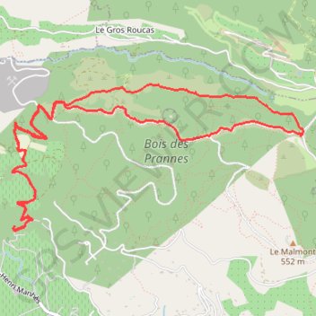 Le Malmont par le domaine du dragon GPS track, route, trail