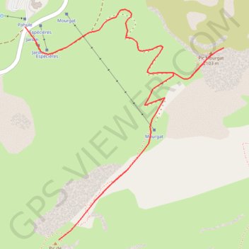 Le Pic Mourgat et La Pahule GPS track, route, trail