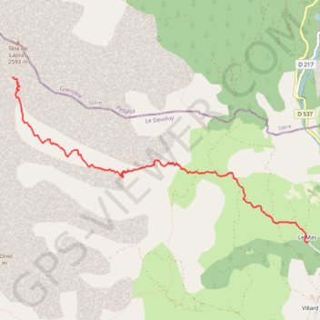 Vers le Nid GPS track, route, trail