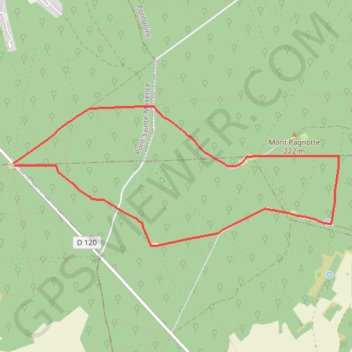 Du Poteau du Grand Maître au Mont Pagnotte - Forêt d'Halutte GPS track, route, trail