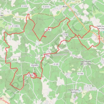 Boucle VTT depuis Saint-Sulpice-de-Cognac GPS track, route, trail
