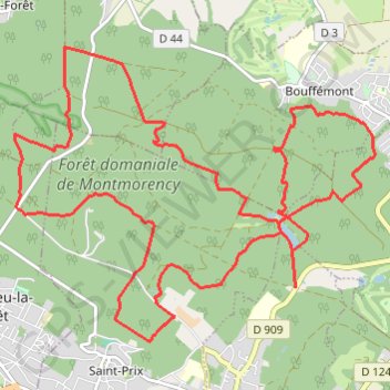 Forêt domaniale de Montmorency GPS track, route, trail
