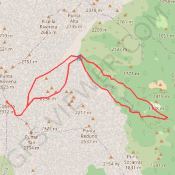 Cotiella par le refuge de Armeña GPS track, route, trail