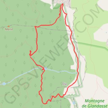 LE PESTEL (itinéraire sous le rocher) GPS track, route, trail